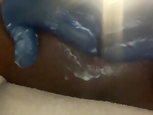 Gaping my creamy ass with a suprise