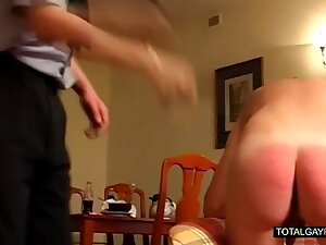 Gay twink getting spanked