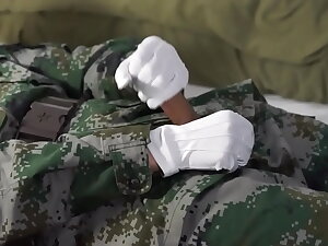 Chinese soldier handjob