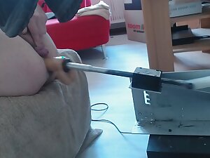 Hard anal machine fuck using cock painless a clit makes him cum hard