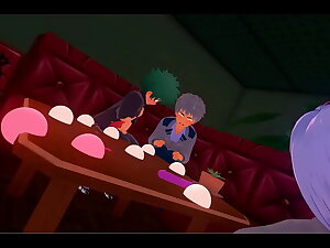 Boku No Hero Academia Yaoi Todoroki sucking and jerking a dick while Deku and Bakugou look on Asian Japanese Manga Anime Hentai Gay Porn